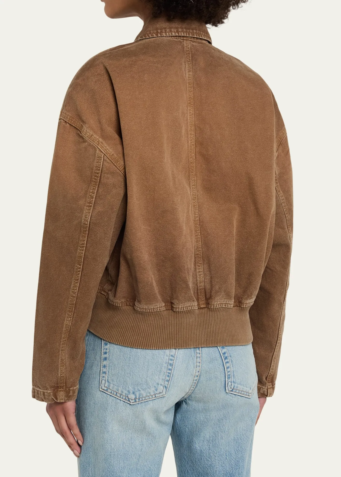 SLVRLAKEHarlem Curve-Sleeve Denim Jacket