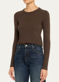 SLVRLAKELong Sleeve Cropped Baby Tee