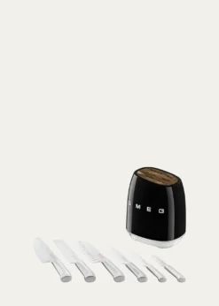 Smeg7-Piece Knife Block Set, Black