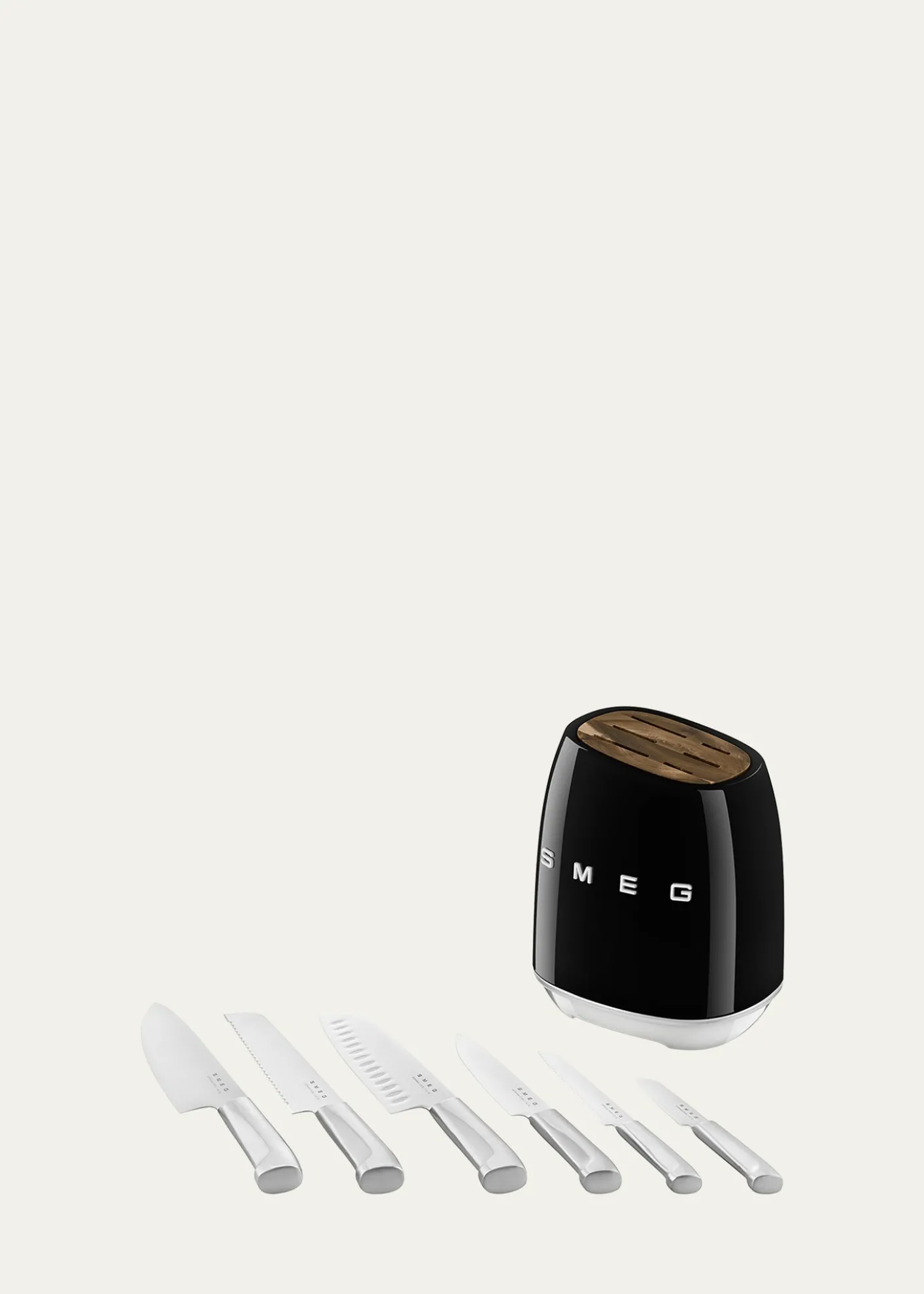 Smeg7-Piece Knife Block Set, Black