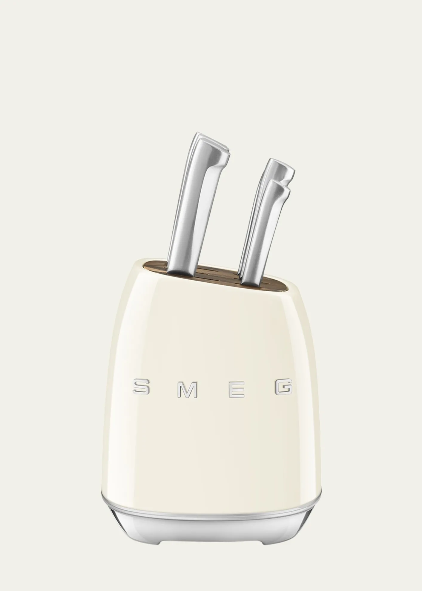Smeg7-Piece Knife Block Set, Pastel Blue