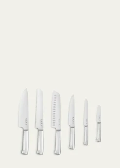 Smeg7-Piece Knife Block Set, Pastel Blue