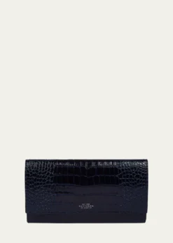 SmythsonMarshall Mara Croc-Embossed Leather Travel Wallet