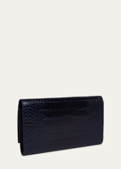 SmythsonMarshall Mara Croc-Embossed Leather Travel Wallet