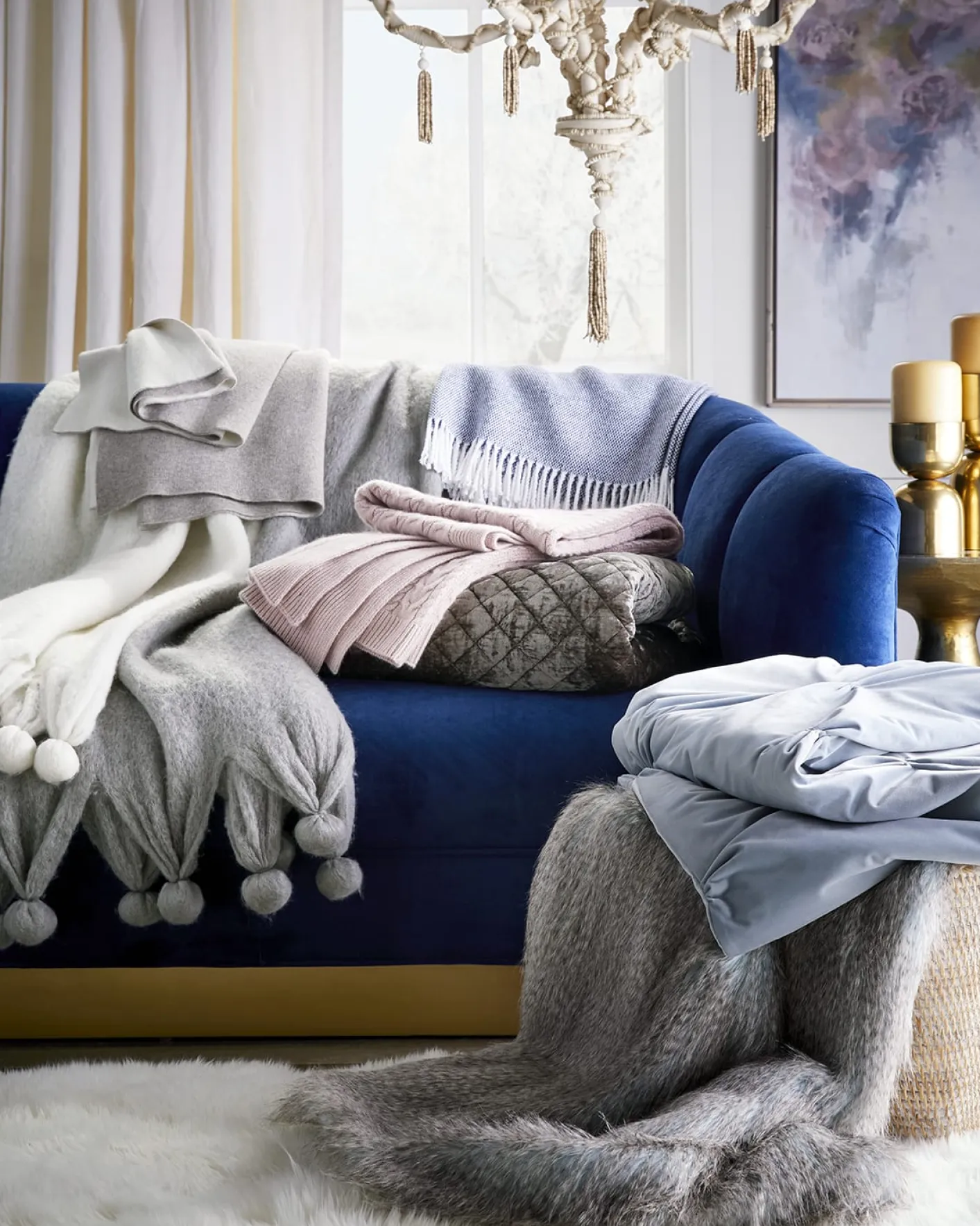 Sofia CashmereDouble-Face Cashmere Throw