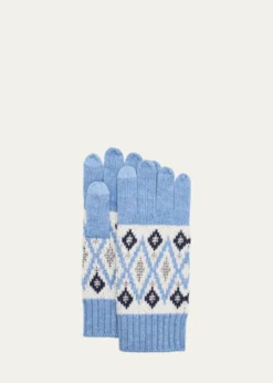 Sofia CashmereFair Isle Wool and Cashmere Gloves