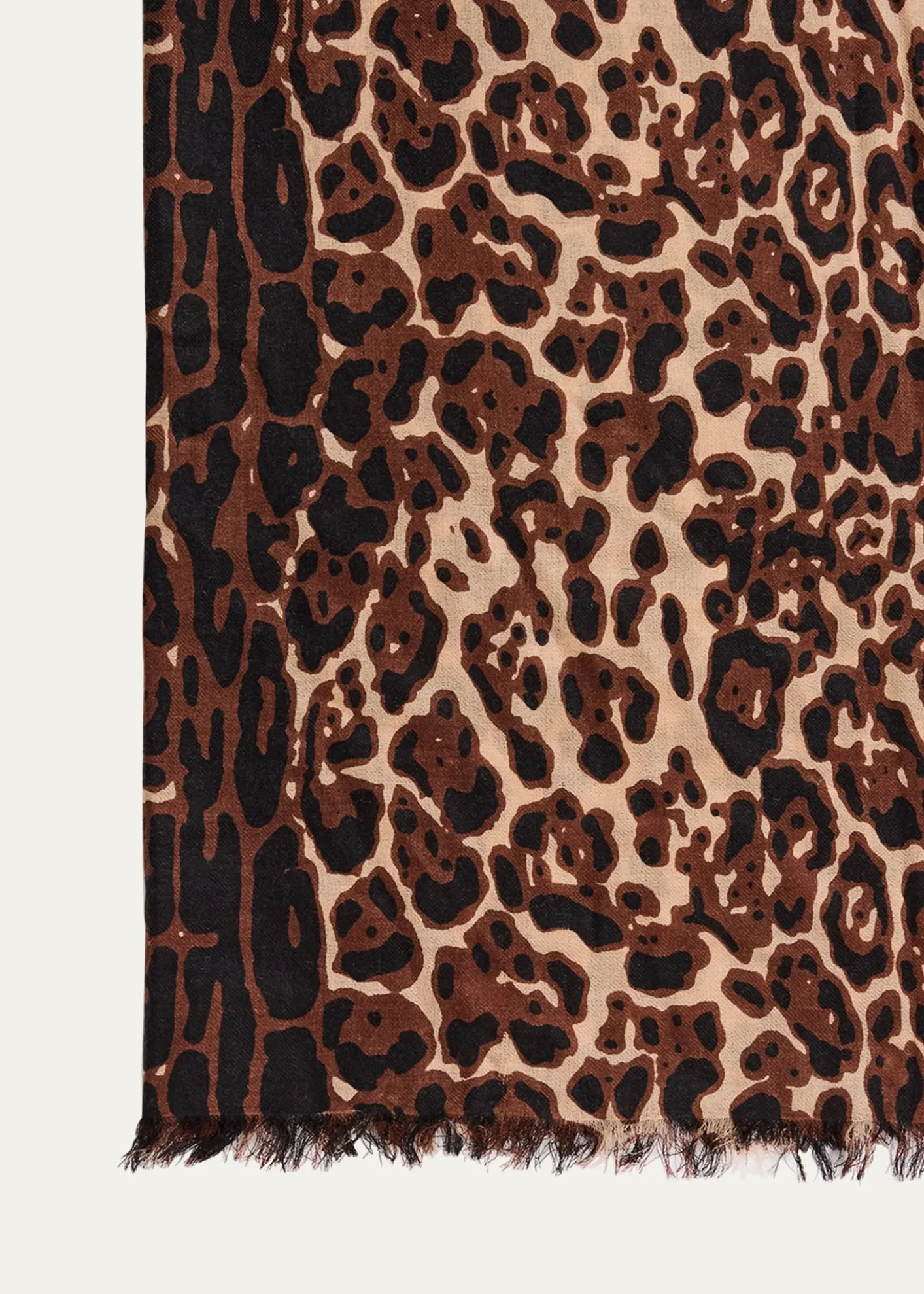 Sofia CashmereLightweight Cashmere Leopard-Print Scarf