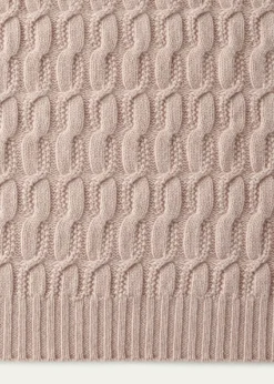 Sofia CashmereSeed-Stitch Cable Throw