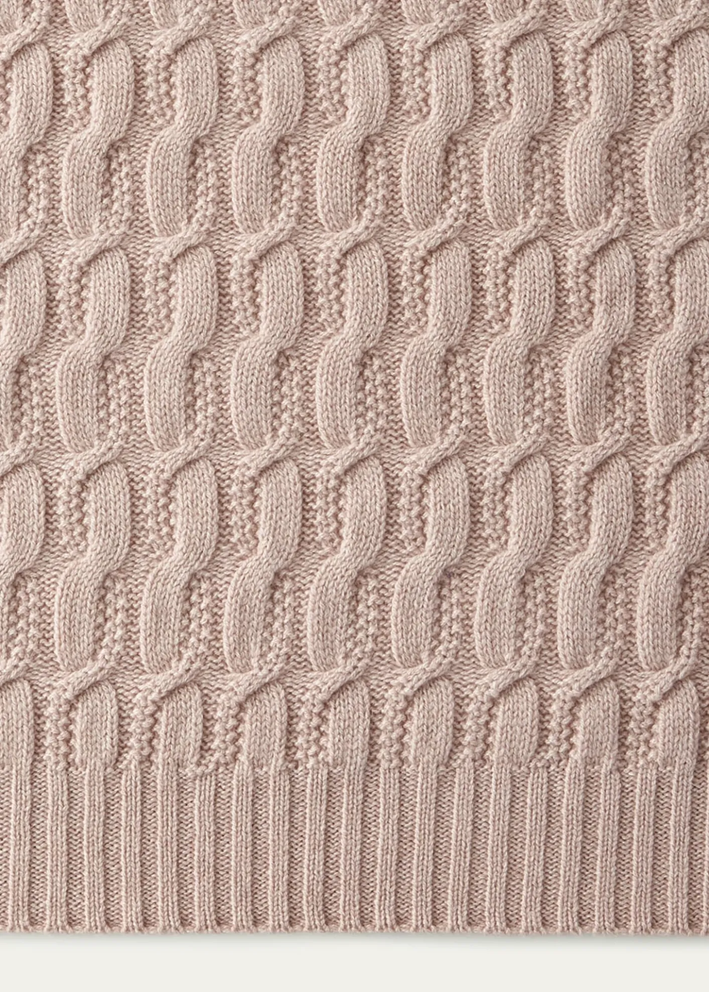 Sofia CashmereSeed-Stitch Cable Throw