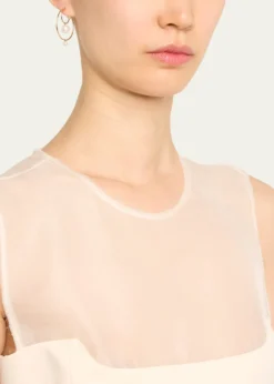 Sophie Bille BraheBain Perle Double Hoop Earring with Freshwater Pearls and 14K Yellow Gold, Single