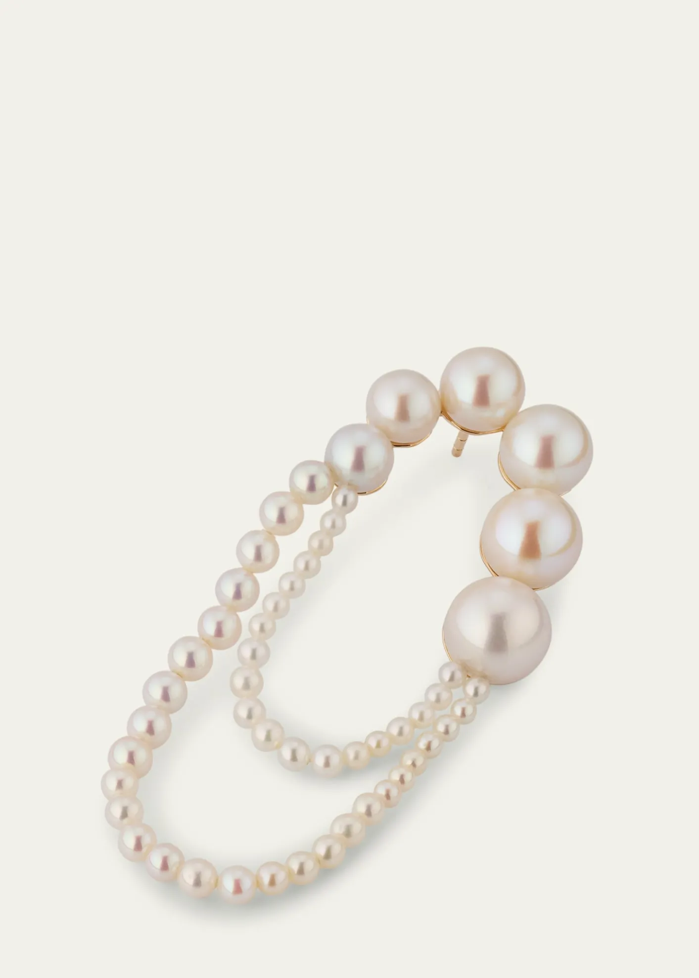 Sophie Bille BraheEmbrasse de Perle Graduated Loop Earrings, Single, Right