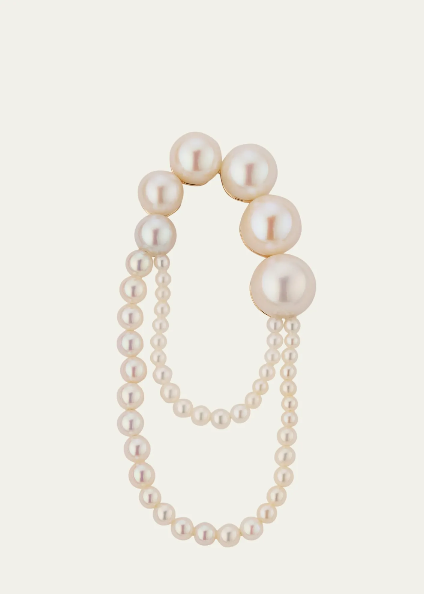 Sophie Bille BraheEmbrasse de Perle Graduated Loop Earrings, Single, Right