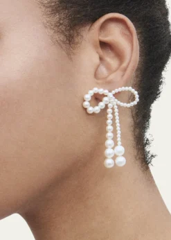 Sophie Bille BraheGrande Rosette De Pearls Large Bow Earrings in Freshwater Pearls