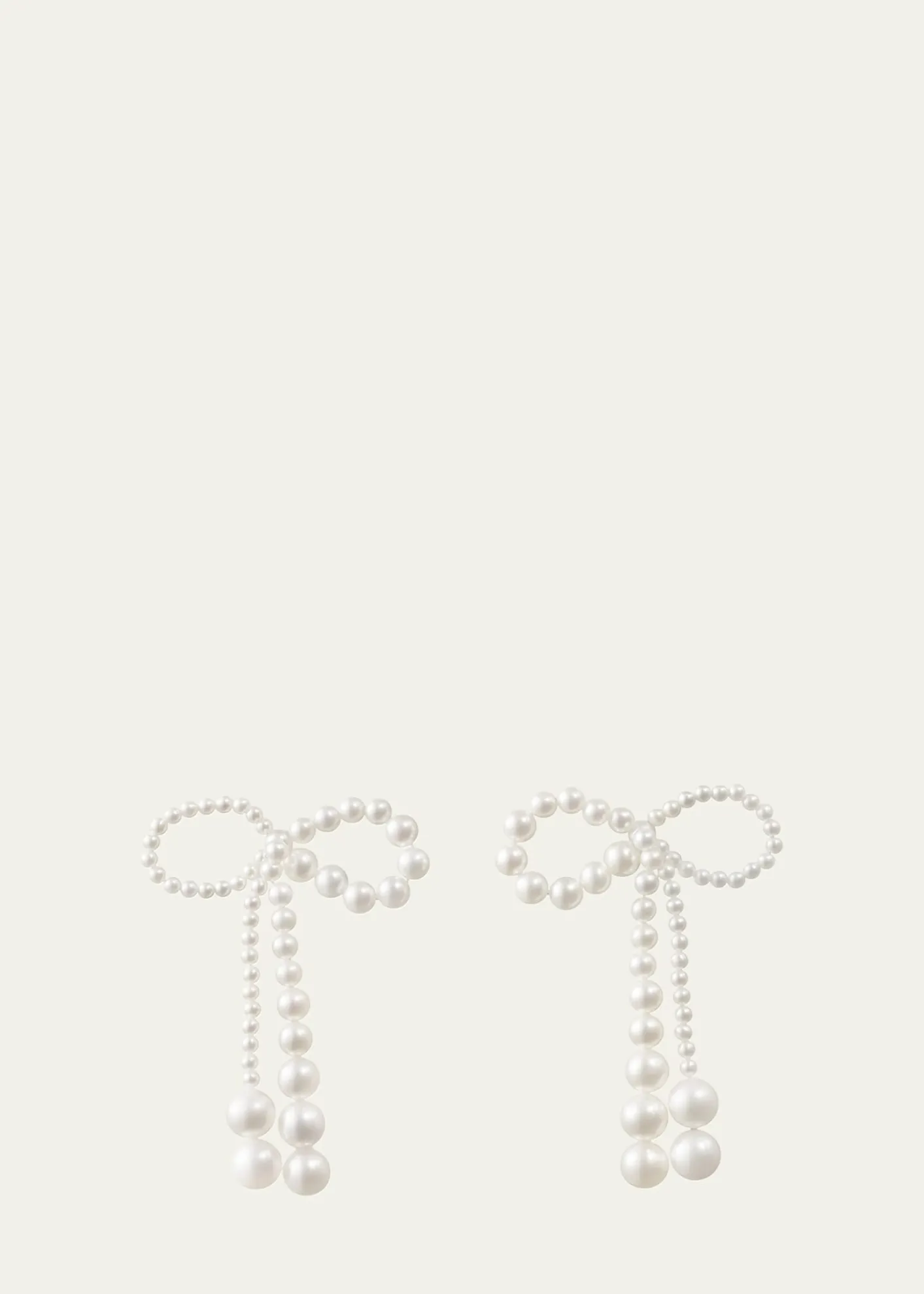 Sophie Bille BraheGrande Rosette De Pearls Large Bow Earrings in Freshwater Pearls