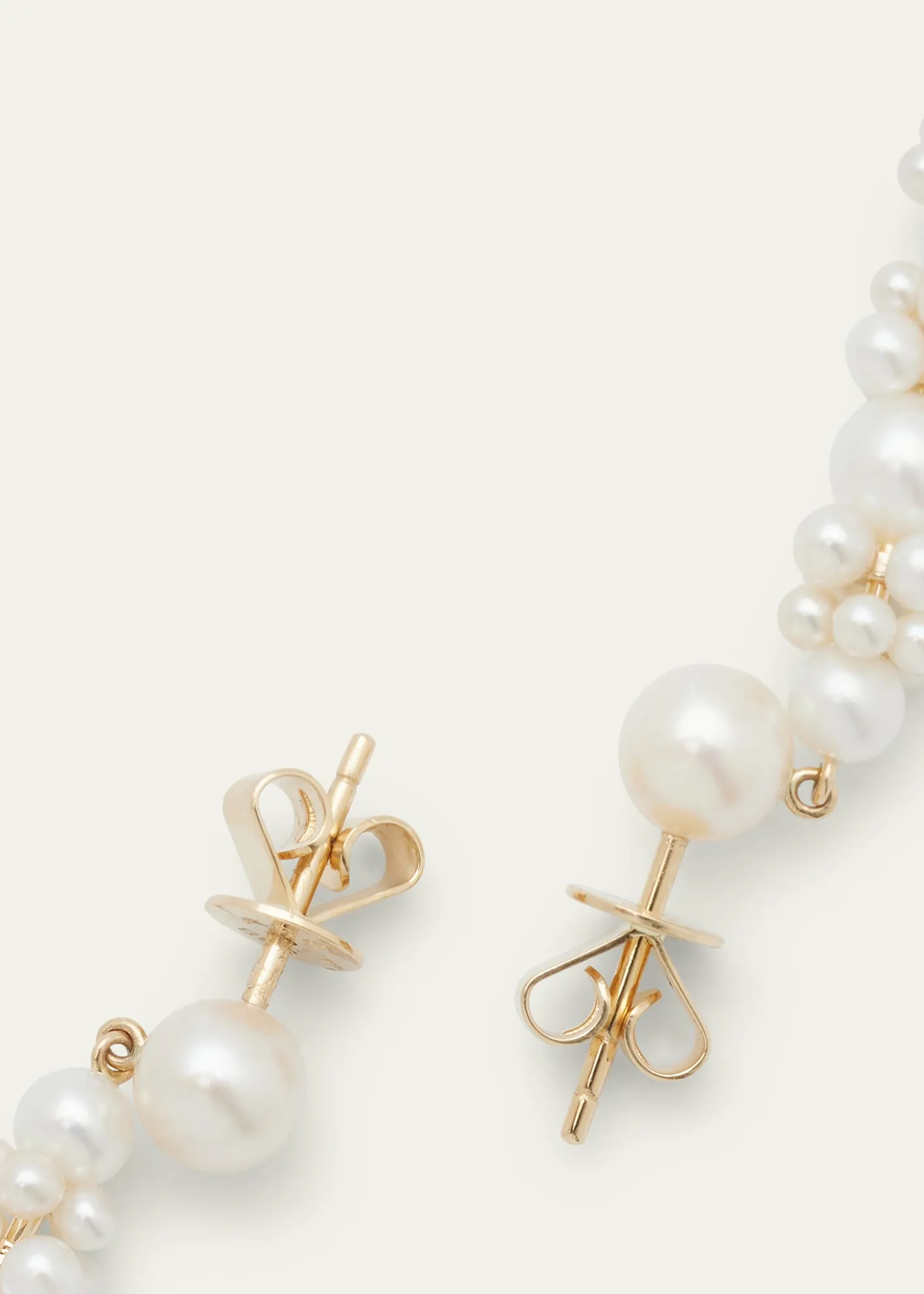 Sophie Bille BraheGrand Escalier de la Reine Pearl Cluster Drop Earrings in 14K Yellow Gold