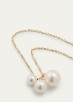 Sophie Bille Brahe14K Recycled Yellow Gold Stella Necklace with Freshwater Pearls