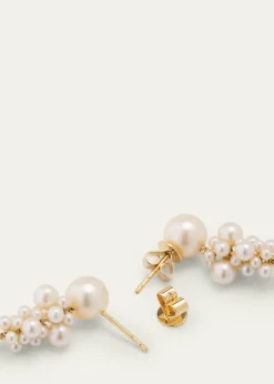 Sophie Bille Brahe14K Recycled Gold Colona Earrings with Freshwater Pearls