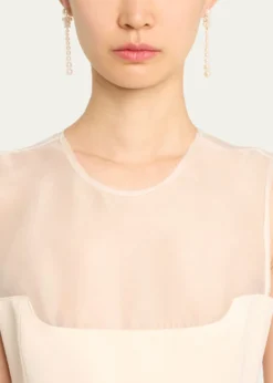 Sophie Bille Brahe14K Recycled Gold Colona Earrings with Freshwater Pearls