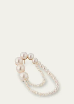 Sophie Bille Brahe14K Yellow Gold Embrasse de Perle Graduating Freshwater Pearl Earring, Single (Left)