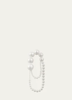 Sophie Bille Brahe14K Yellow Gold Embrasse de Perle Graduating Freshwater Pearl Earring, Single (Left)