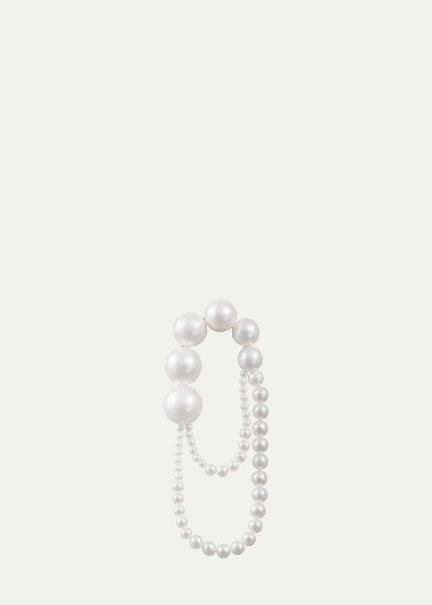 Sophie Bille Brahe14K Yellow Gold Embrasse de Perle Graduating Freshwater Pearl Earring, Single (Left)