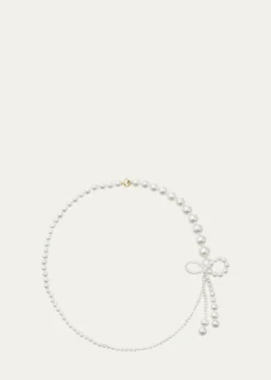 Sophie Bille BrahePeggy Rosette Graduated Freshwater Pearl Necklace with Bow