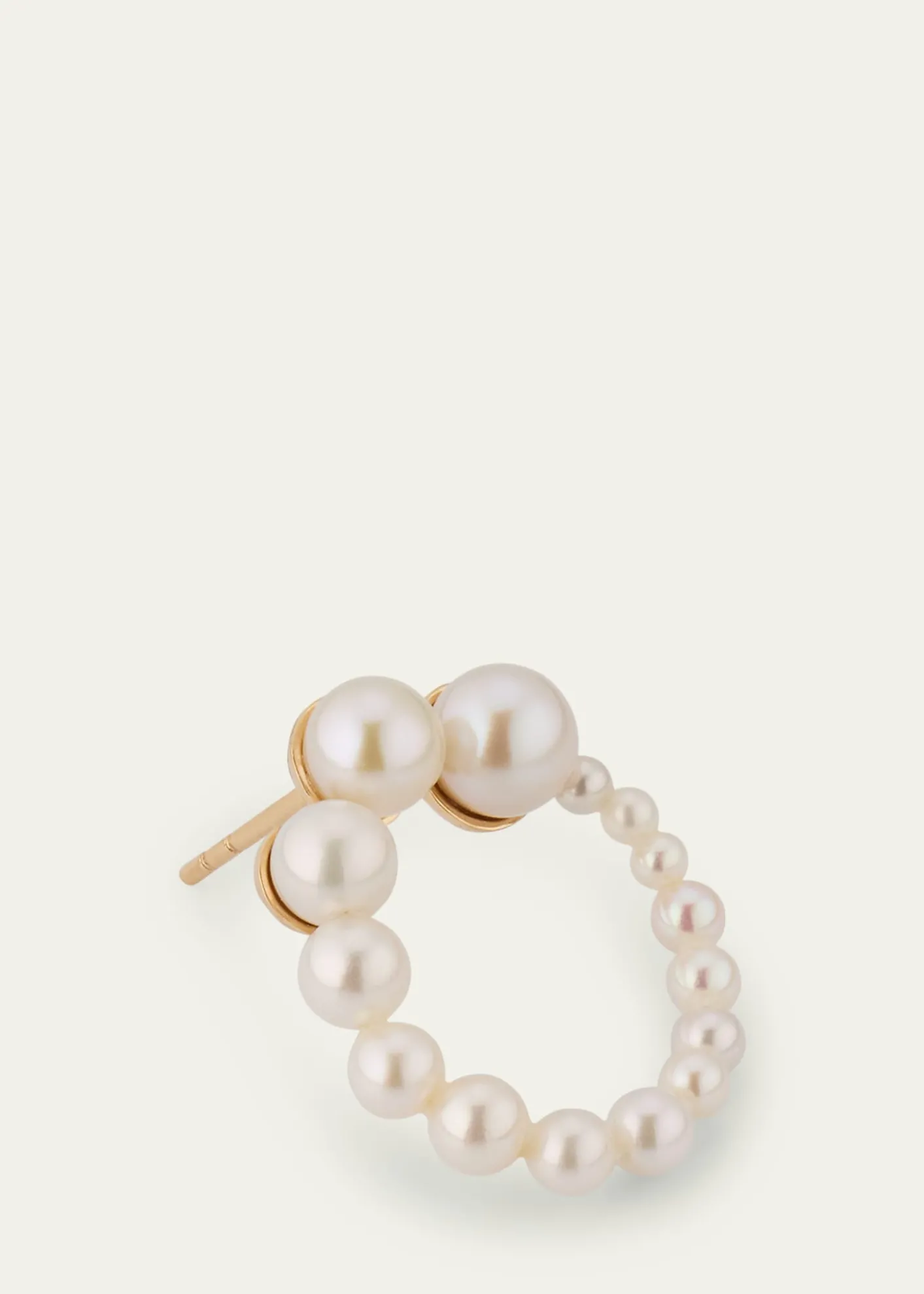Sophie Bille BrahePetite Embrass de Perle Graduated Earring, Single, Left