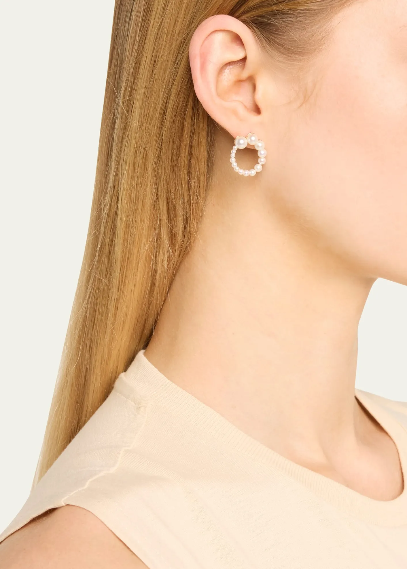 Sophie Bille BrahePetite Embrass de Perle Graduated Earring, Single, Right