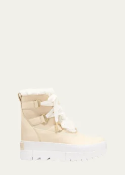 SorelJoan Of Arctic Leather Faux-Fur Snow Booties