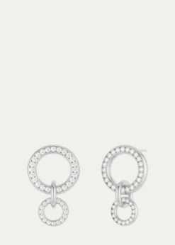 Spinelli KilcollinCanis 18K White Gold Double Hoop Earrings with Diamonds