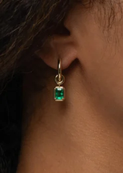 Spinelli KilcollinZahra Hoop Earrings with Emeralds