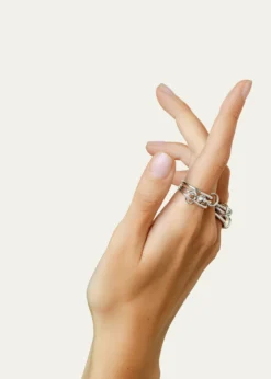 Spinelli KilcollinAcacia Silver Three-Link Ring