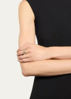 Spinelli KilcollinGemini SG Three Link Ring in Sterling Silver with Mixed Metal Accents