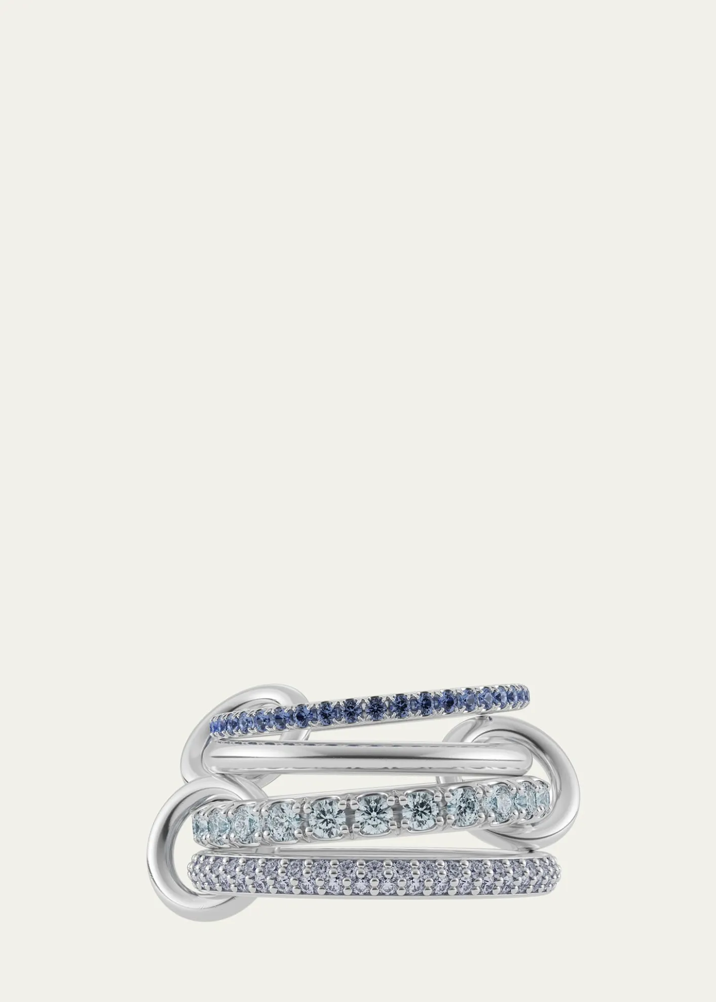 Spinelli KilcollinIris Sterling Silver 4-Link Gemstone Ring