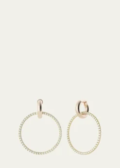 Spinelli Kilcollin18K Mixed-Gold Casseus Hoop Earrings with Diamonds