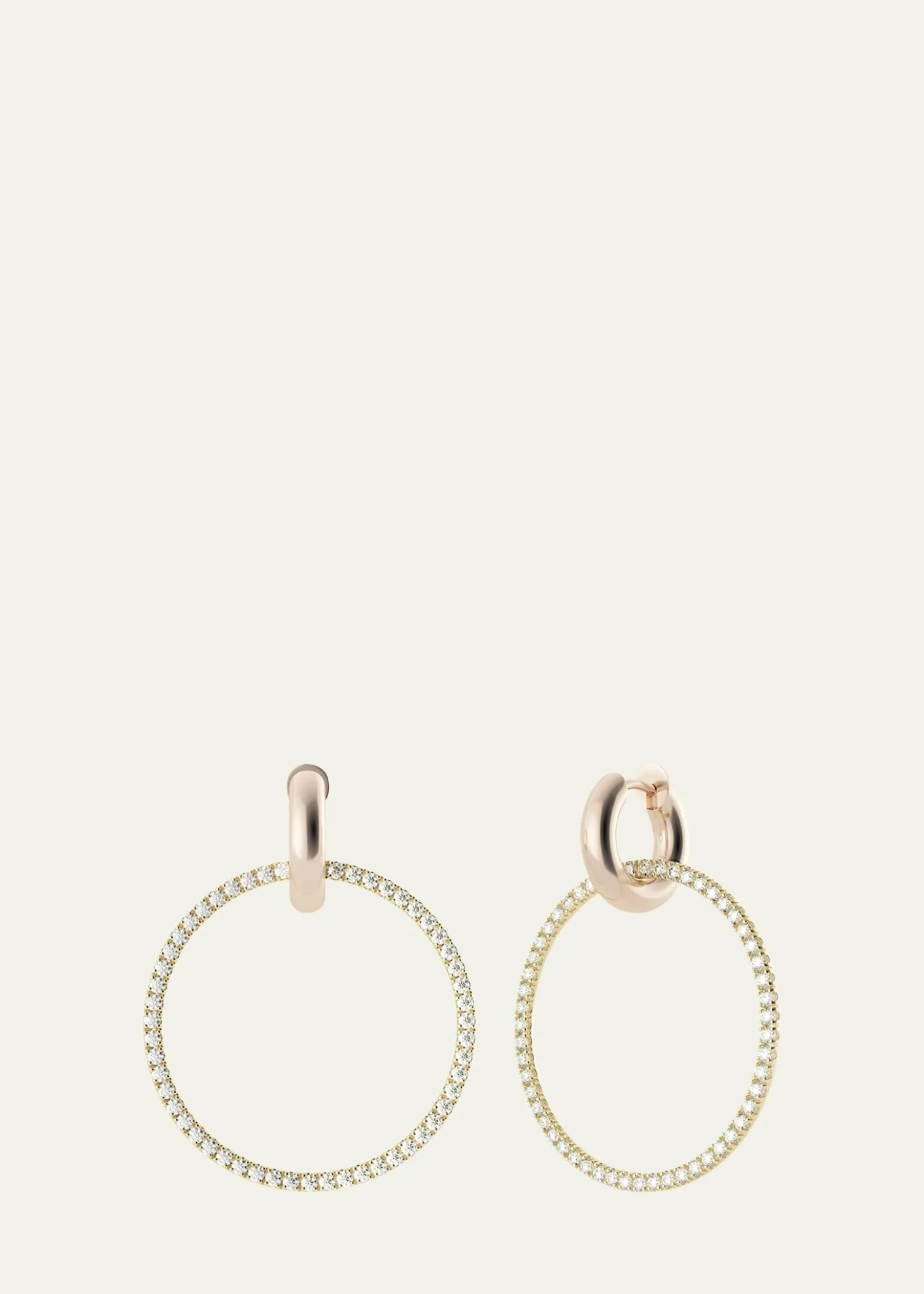 Spinelli Kilcollin18K Mixed-Gold Casseus Hoop Earrings with Diamonds