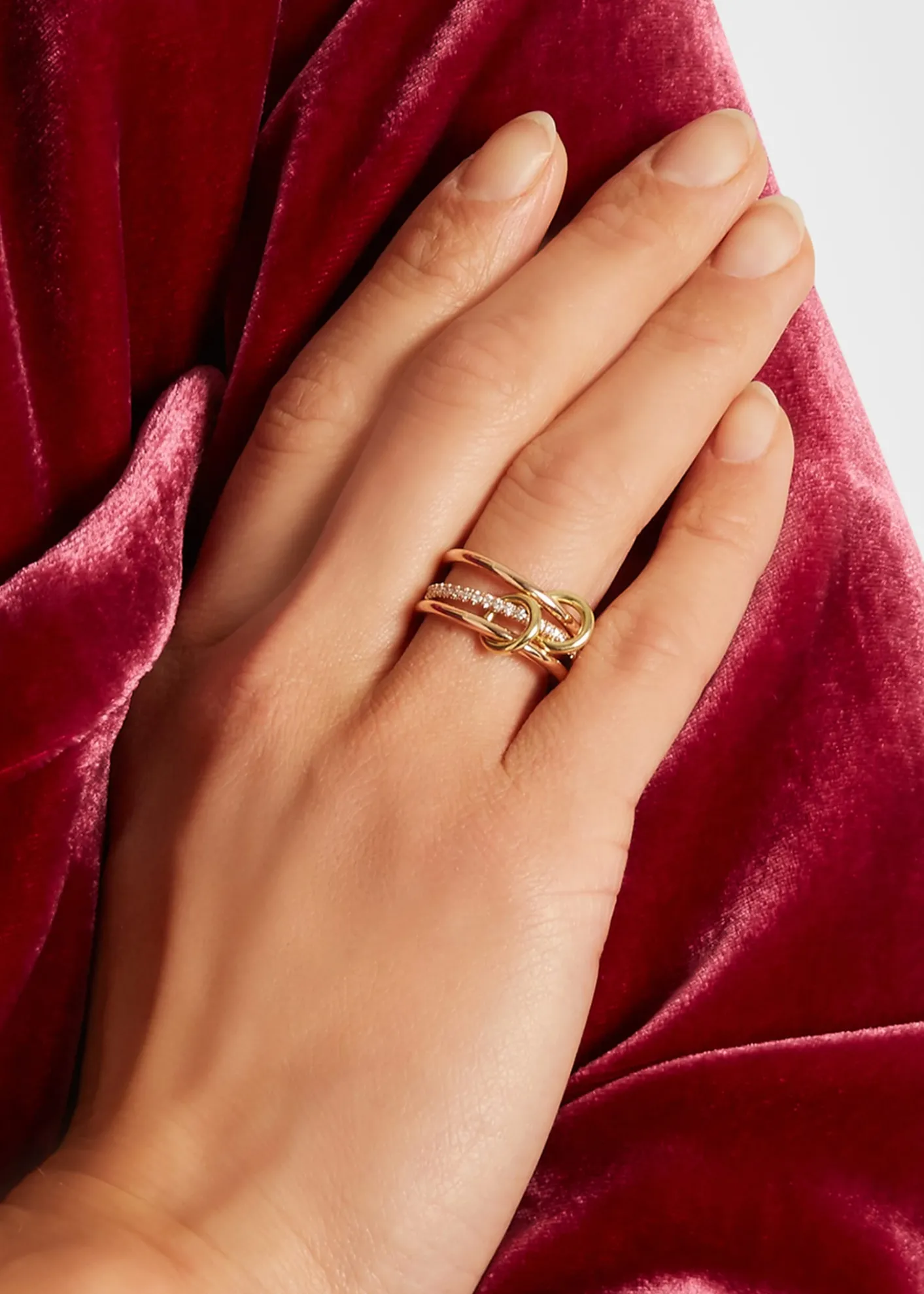 Spinelli Kilcollin18K Yellow Gold Sonny 3 Link Ring