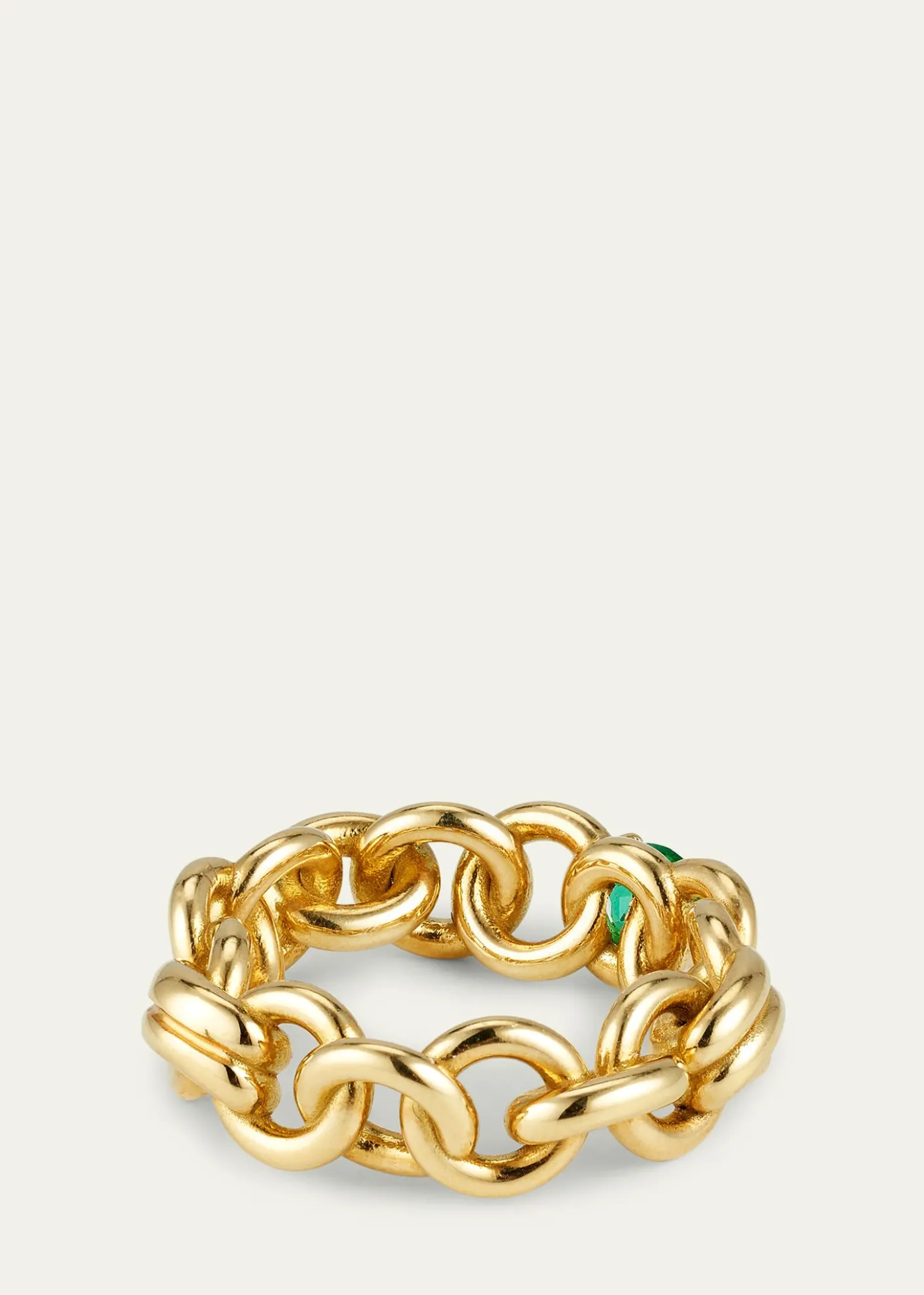 Spinelli KilcollinLarge Fused Serpens Ring with 5mm Emerald