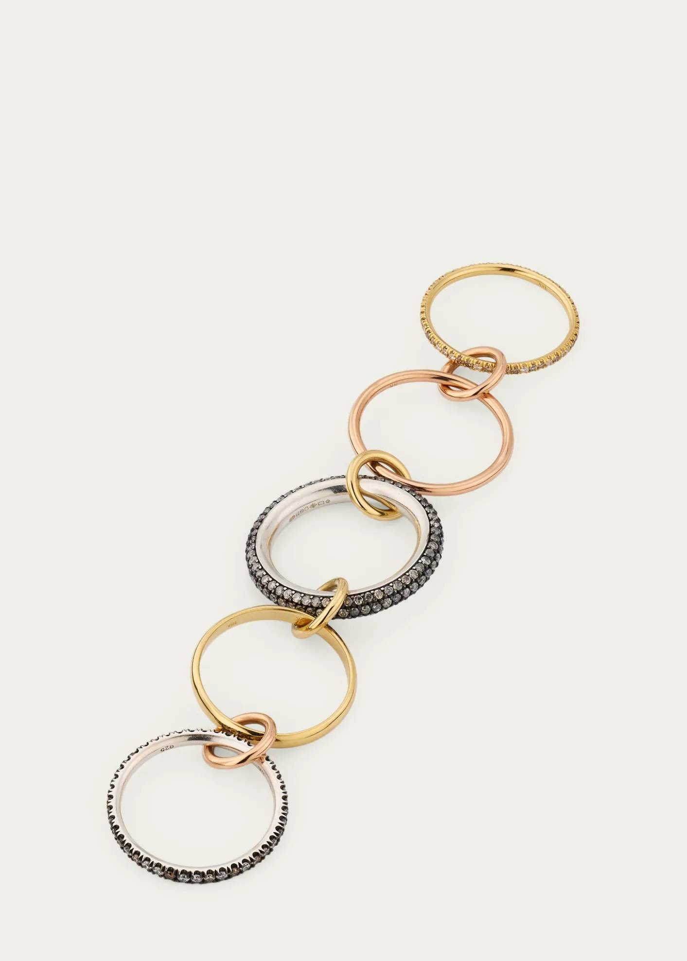 Spinelli KilcollinLeo Mixed-Metal Statement Ring with Diamonds