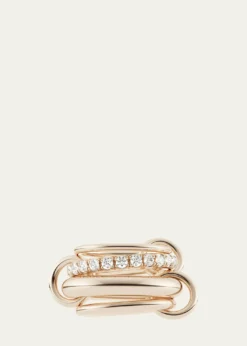 Spinelli KilcollinLuna Rose 4-Link Ring with Diamonds