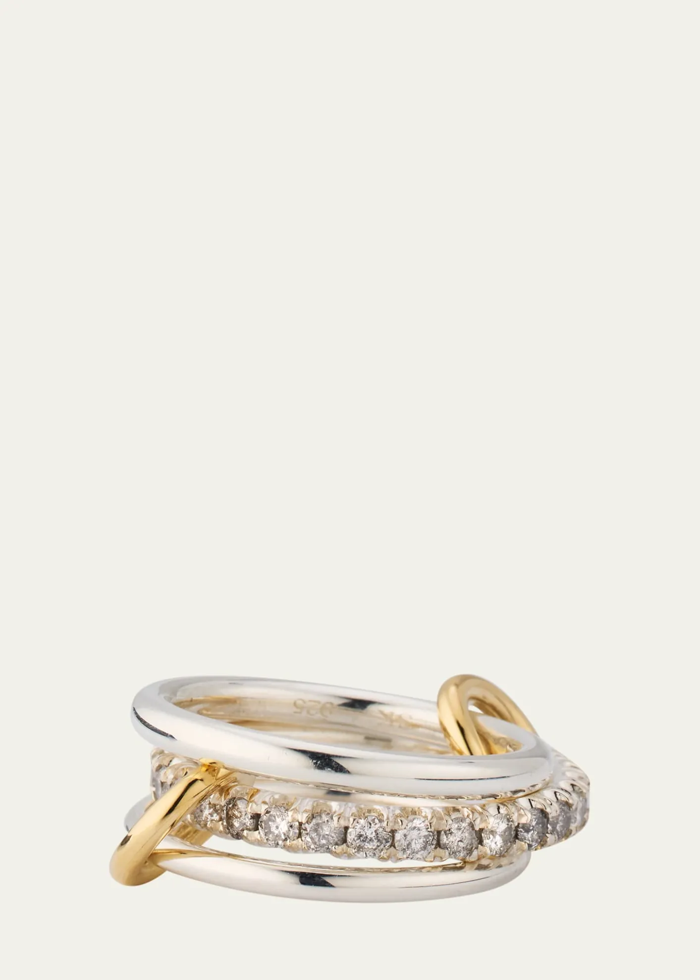 Spinelli KilcollinPetunia 3-Band Stacked Ring with Diamonds