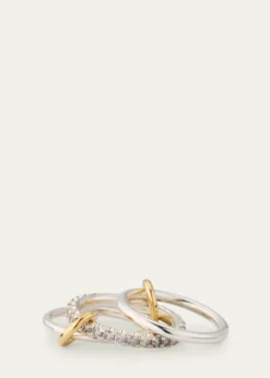 Spinelli KilcollinPetunia 3-Band Stacked Ring with Diamonds
