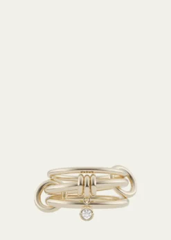Spinelli KilcollinPiera 18K Yellow Gold Diamond 3-Link Ring