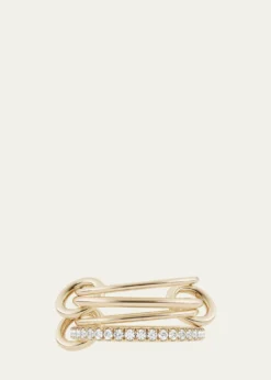 Spinelli KilcollinPisces Pave 18K Yellow Gold Ring with Diamonds