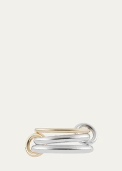 Spinelli KilcollinScorpio Silver and Gold Three-Link Ring