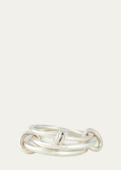 Spinelli KilcollinThree Link Ring with Connectors in Sterling Silver
