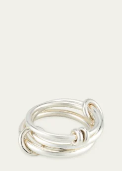 Spinelli KilcollinThree Link Ring with Connectors in Sterling Silver