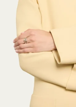 Spinelli KilcollinThree Link Ring with Connectors in Sterling Silver