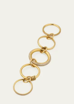 Spinelli KilcollinVenus 18K Yellow Gold 5-Link Ring with Diamonds