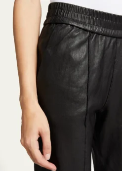SPRWMNHigh-Waist Leather Joggers